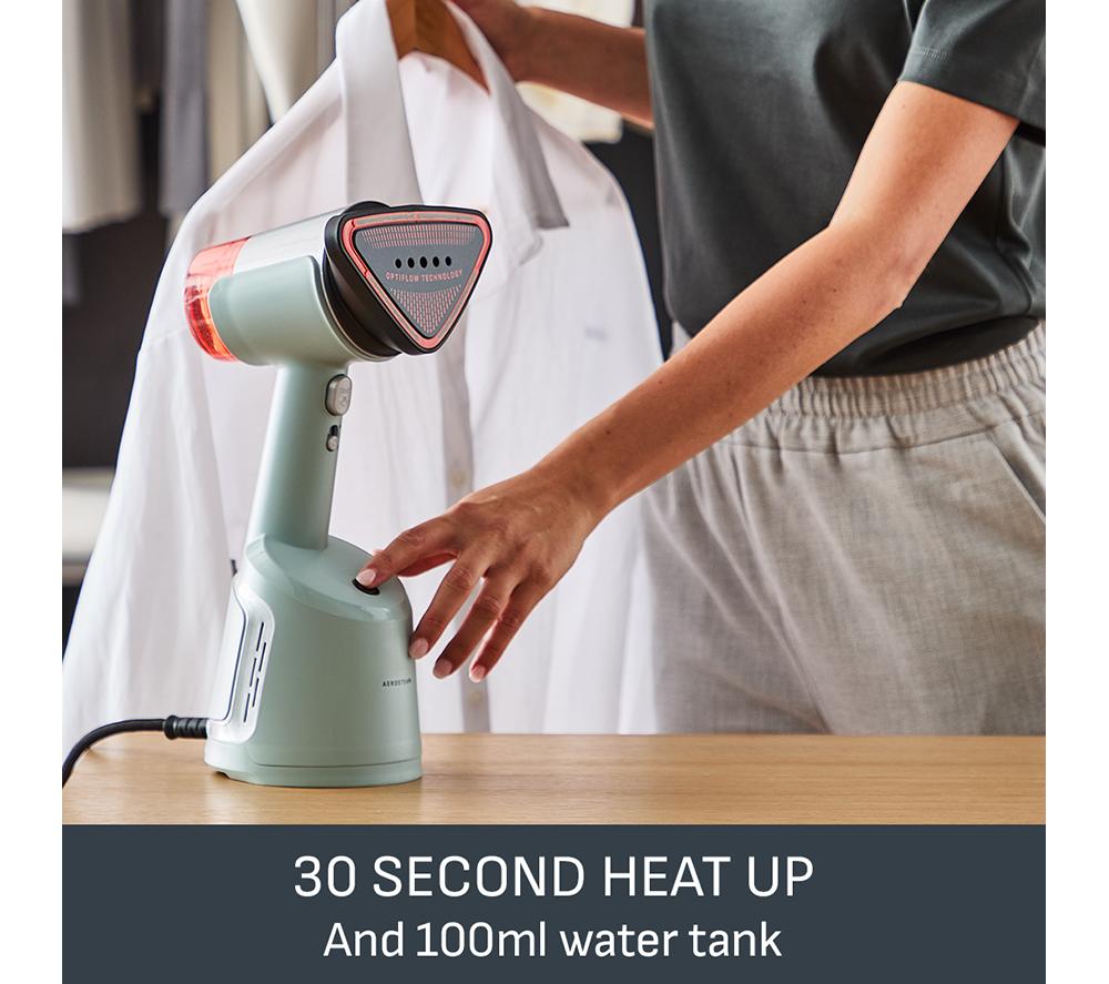 TEFAL AeroSteam DT9814 Clothes Steamer - Sage Green image number 8 of 12