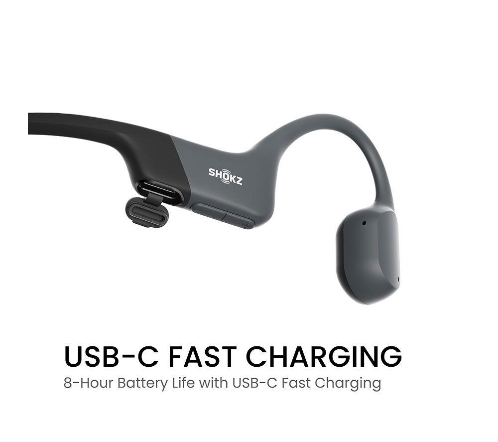 SHOKZ OpenRun USB-C Wireless Bluetooth Sports Headphones - Black image number 10 of 13
