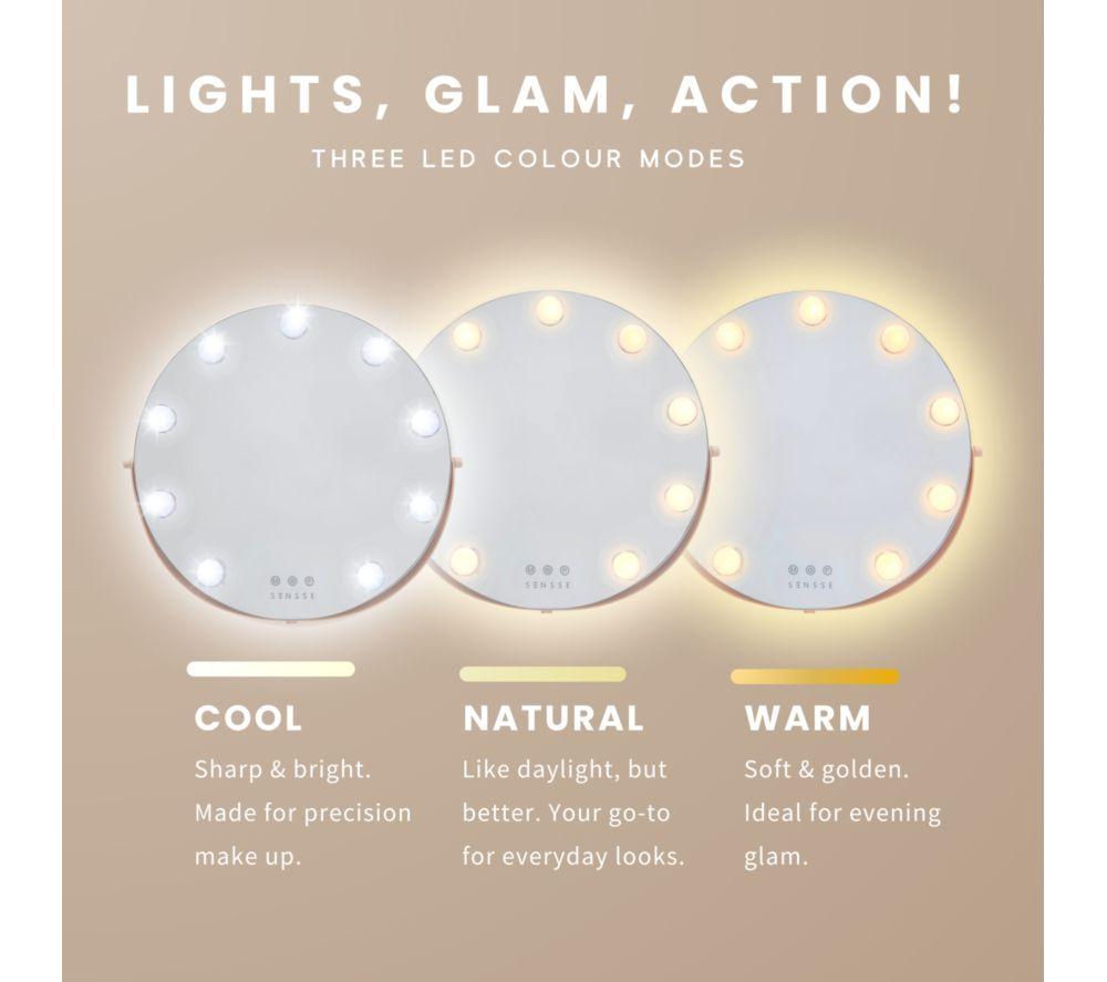 SENSSE SNHM02 Hollywood Light Up LED Mirror - Nude image number 4 of 4