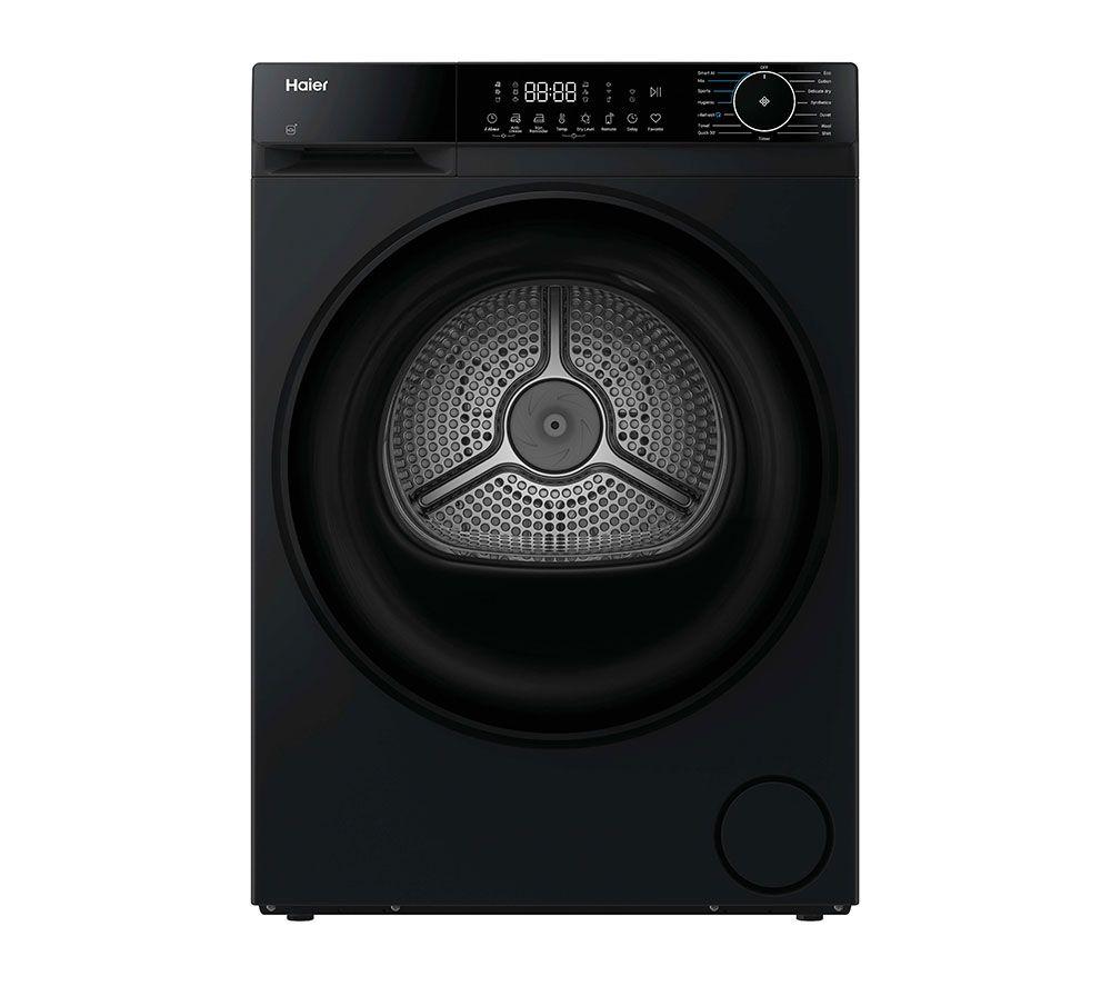 HAIER X Series 5 HD90-D357BU1-UK WiFi-enabled 9 kg Heat Pump Tumble Dryer – Black, Black