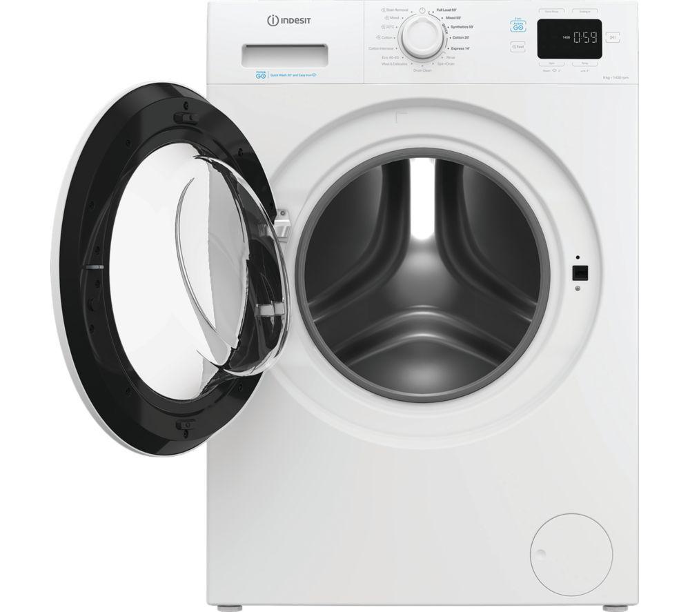 INDESIT Push&Go IP 946 PUSH&GO UK 9 kg 1400 Spin Washing Machine - White image number 3 of 8