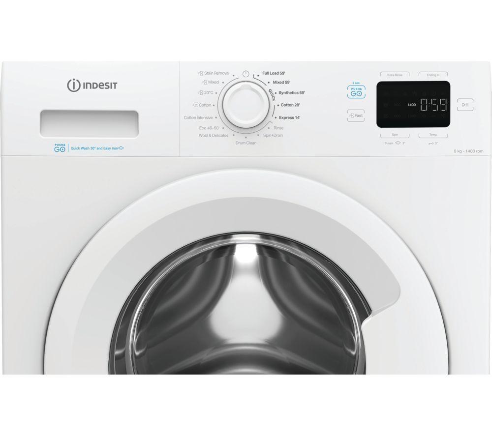 INDESIT Push&Go IP 946 PUSH&GO UK 9 kg 1400 Spin Washing Machine - White image number 4 of 8