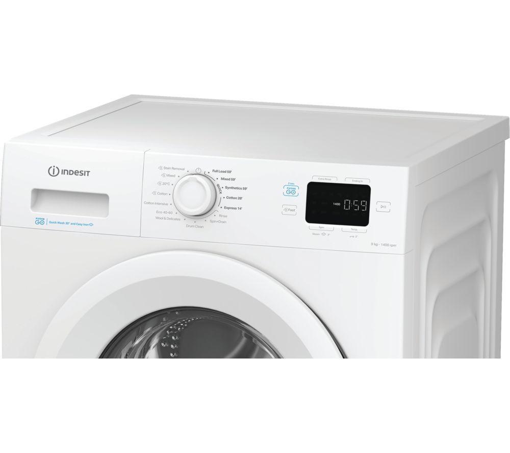 INDESIT Push&Go IP 946 PUSH&GO UK 9 kg 1400 Spin Washing Machine - White image number 5 of 8