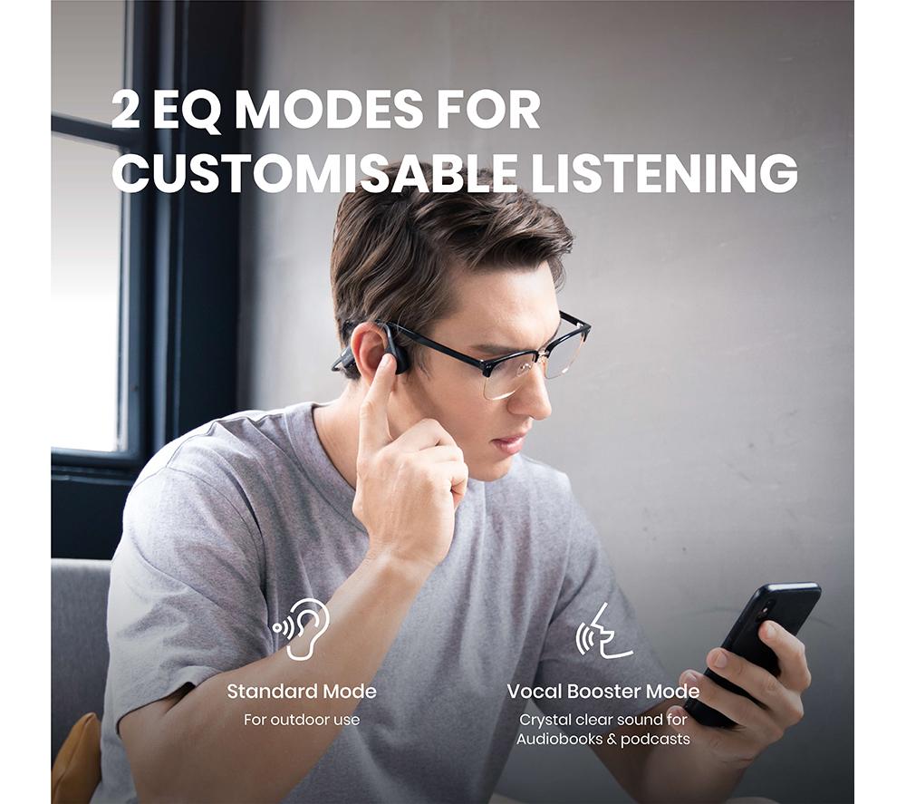 SHOKZ OpenMove Wireless Bluetooth Sports Headphones - Grey image number 9 of 12