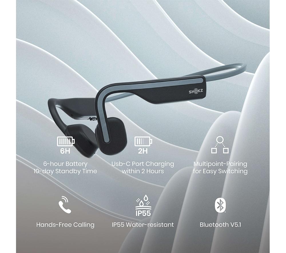 SHOKZ OpenMove Wireless Bluetooth Sports Headphones - Grey image number 10 of 12
