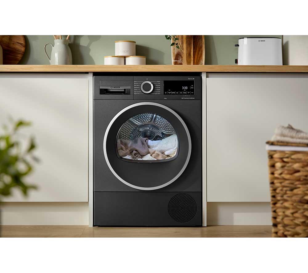BOSCH Series 6 WQG245R2GB 9 kg Heat Pump Tumble Dryer - Graphite image number 3 of 19