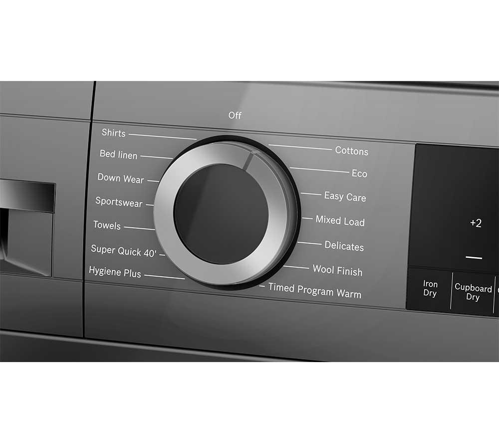 BOSCH Series 6 WQG245R2GB 9 kg Heat Pump Tumble Dryer - Graphite image number 4 of 19