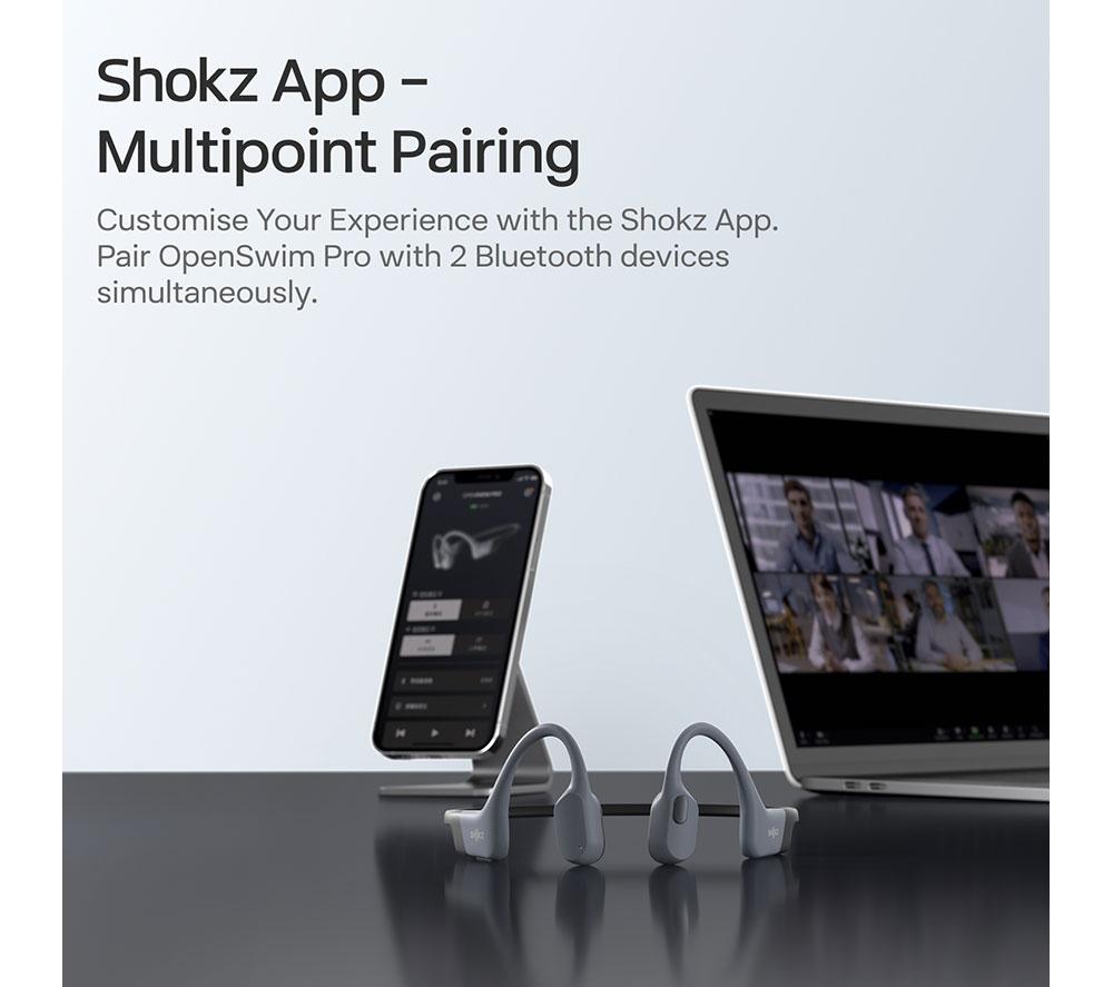 SHOKZ OpenSwim Pro Wireless Bluetooth Headphones - Grey image number 7 of 8