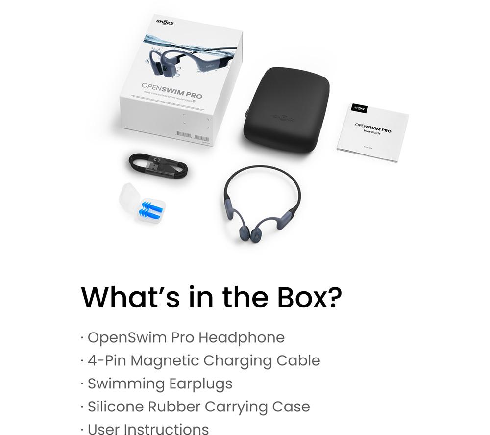 SHOKZ OpenSwim Pro Wireless Bluetooth Headphones - Grey image number 9 of 9