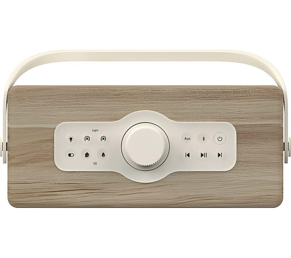 PURE Classic Aura Portable Bluetooth Speaker - Cotton White & Oak image number 4 of 10