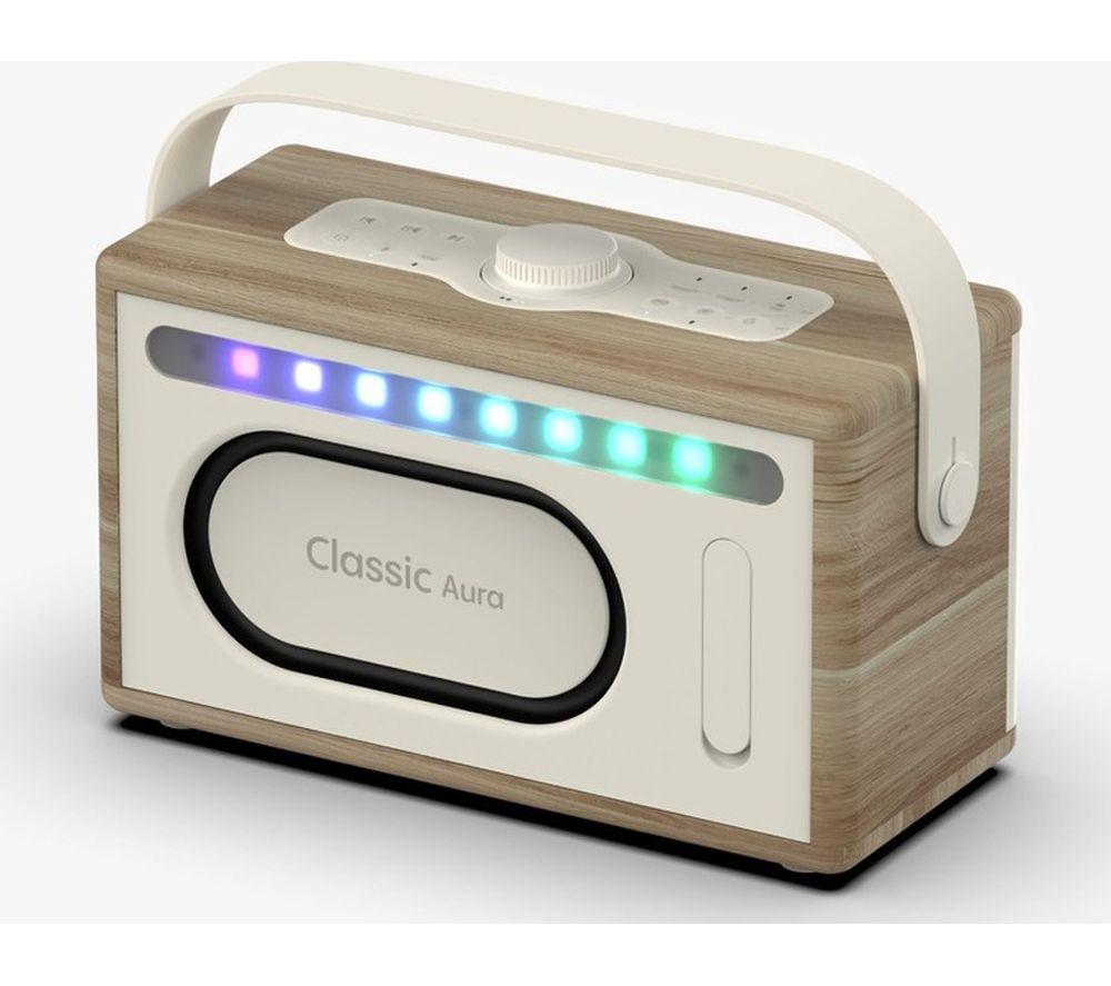 PURE Classic Aura Portable Bluetooth Speaker - Cotton White & Oak image number 5 of 10