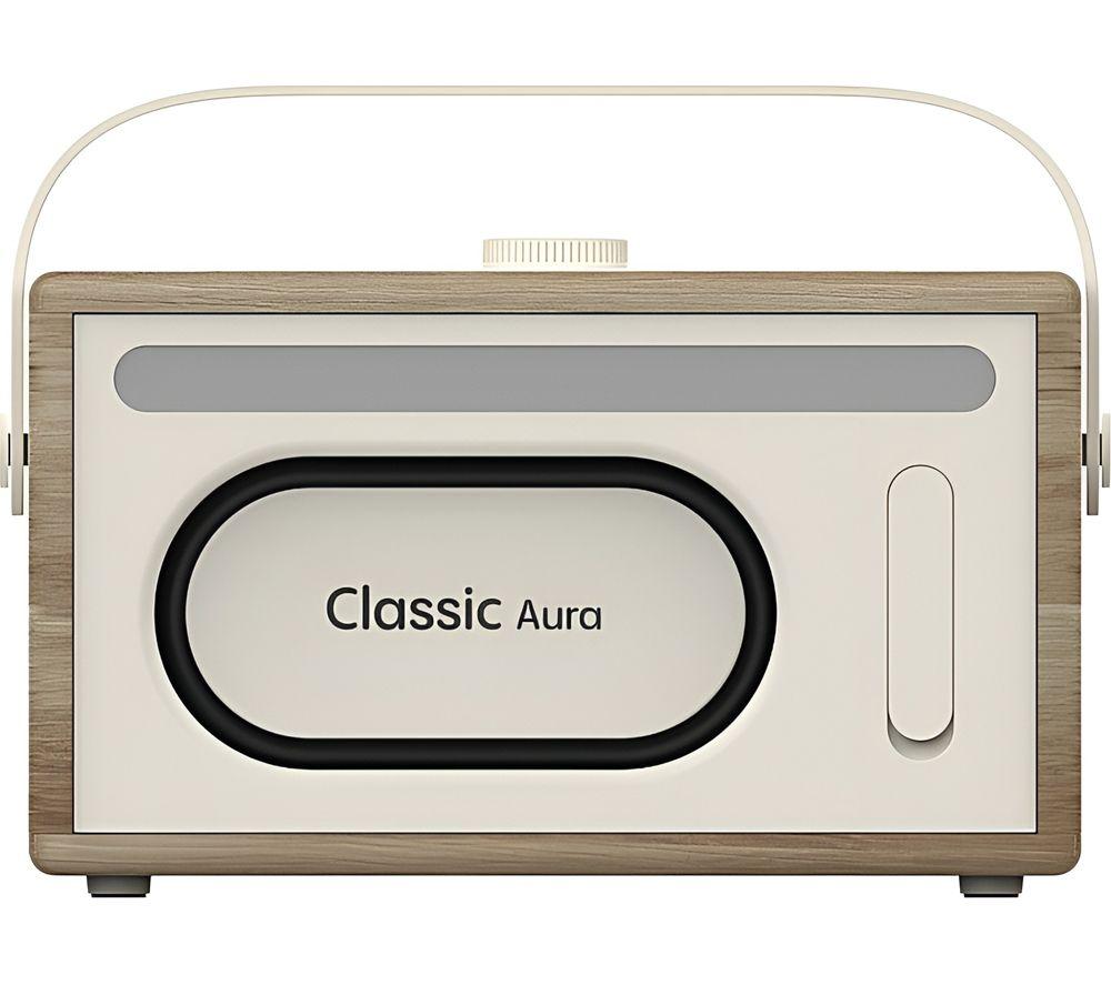 PURE Classic Aura Portable Bluetooth Speaker - Cotton White & Oak image number 6 of 10