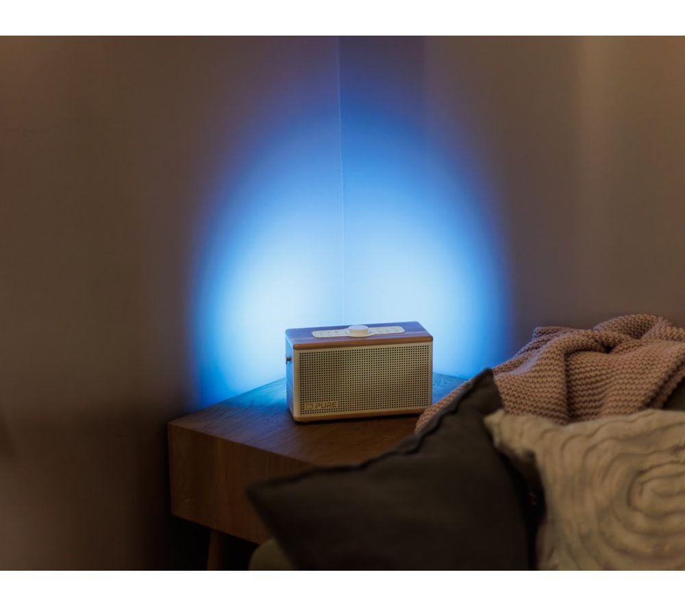 PURE Classic Aura Portable Bluetooth Speaker - Cotton White & Oak image number 9 of 10