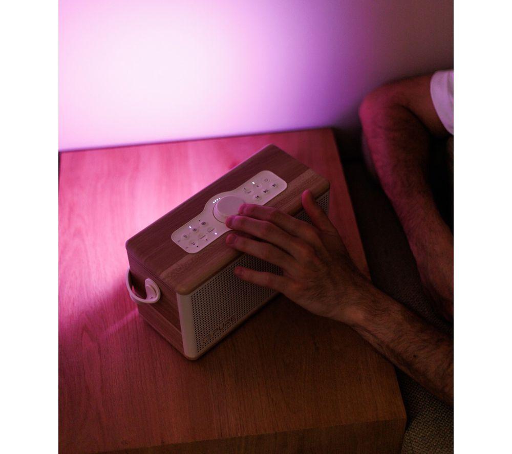 PURE Classic Aura Portable Bluetooth Speaker - Cotton White & Oak image number 10 of 10