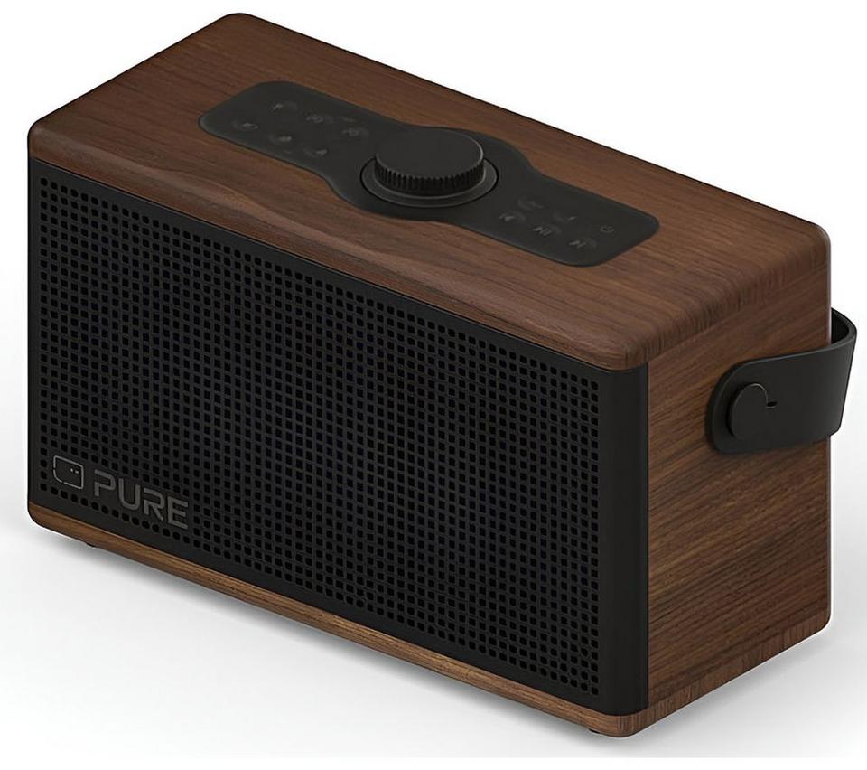 PURE Classic Aura Portable Bluetooth Speaker - Coffee Brown & Walnut