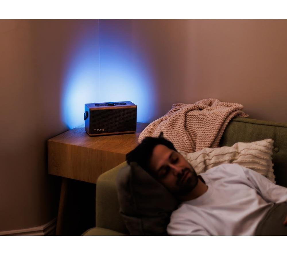 PURE Classic Aura Portable Bluetooth Speaker - Coffee Brown & Walnut image number 7 of 12