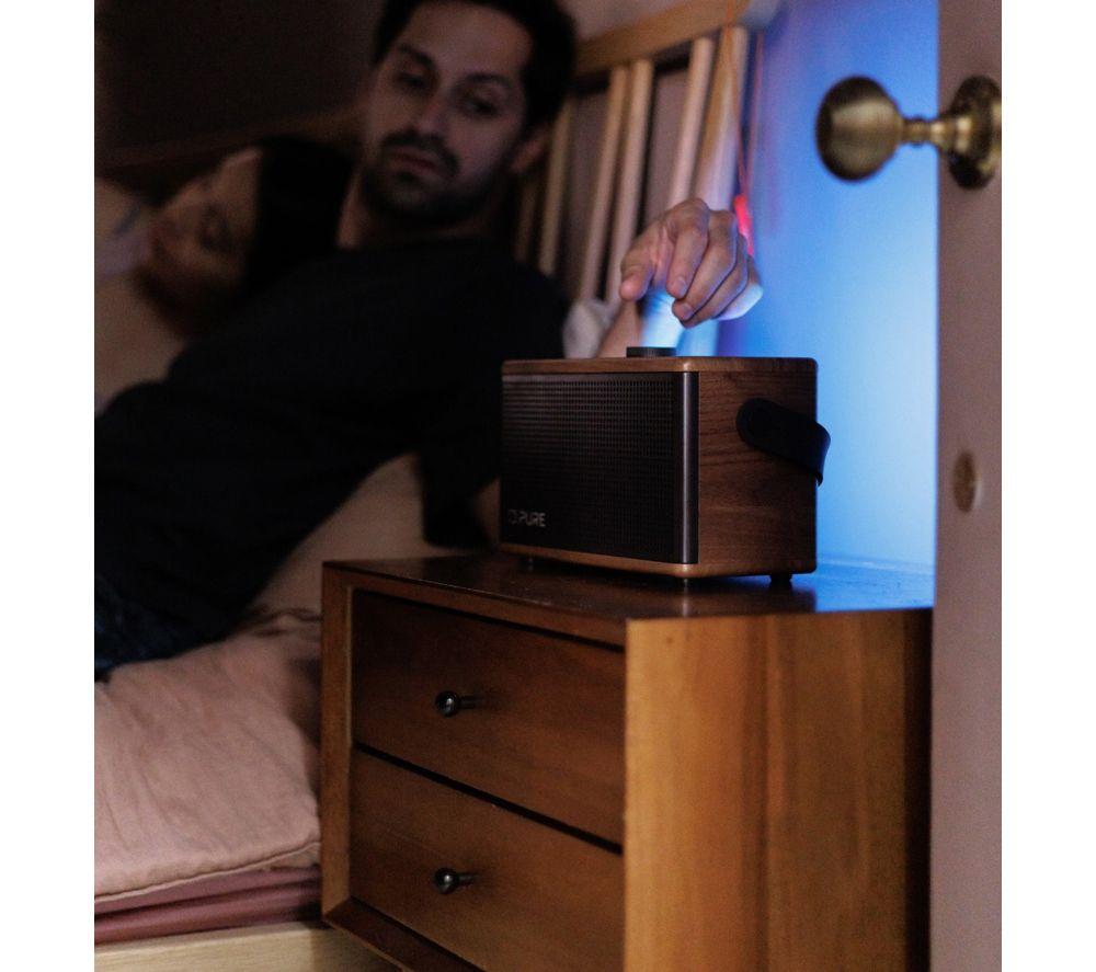 PURE Classic Aura Portable Bluetooth Speaker - Coffee Brown & Walnut image number 9 of 12