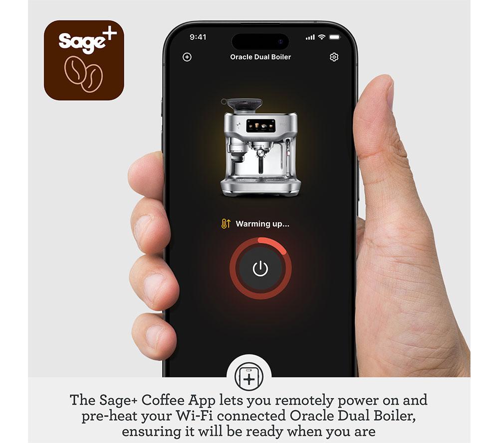 SAGE SES995 Oracle Dual Boiler Smart Bean to Cup Coffee Machine - Stainless Steel image number 5 of 12
