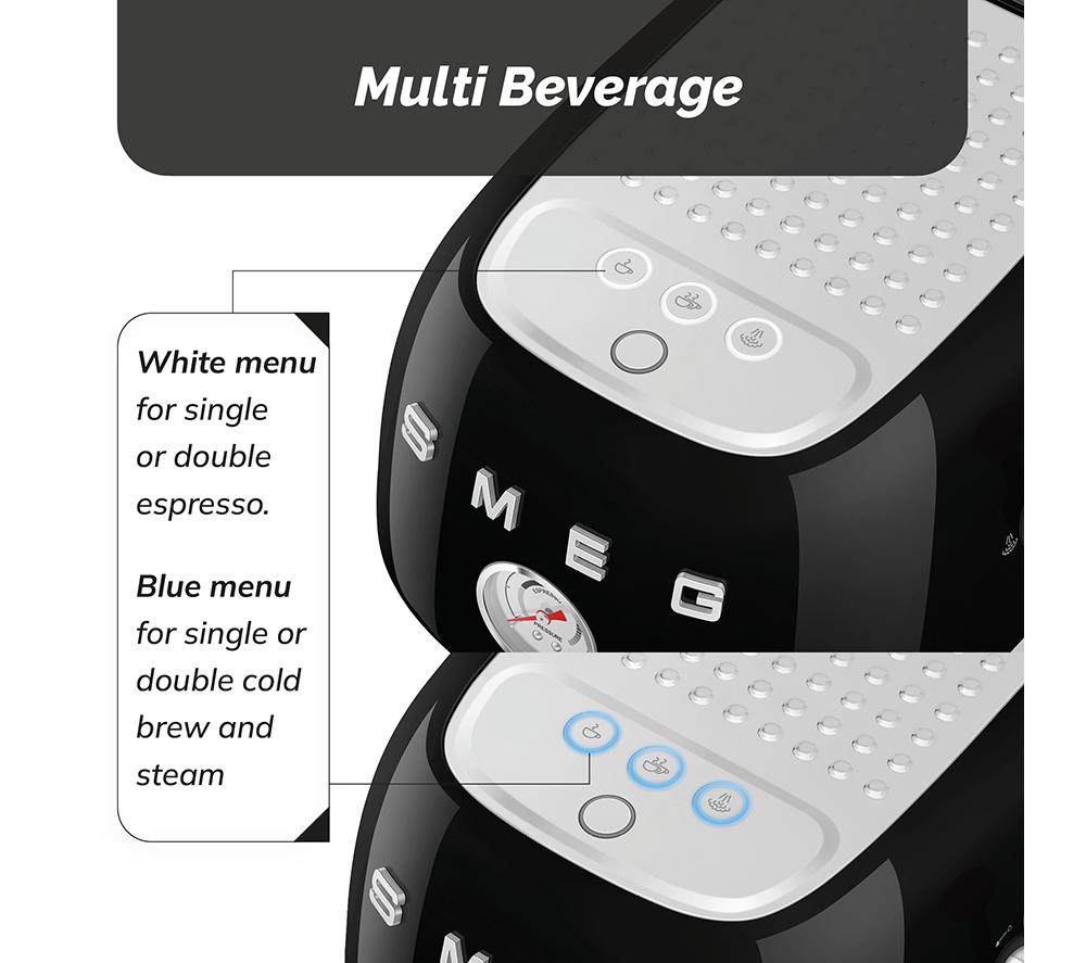 SMEG Espresso with Cold Brew ECF03 Coffee Machine &ndash; Black image number 6 of 9