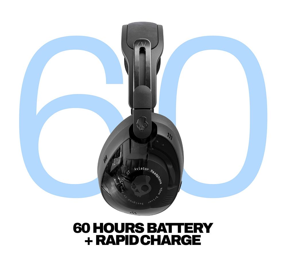 SKULLCANDY Aviator 900 ANC Wireless Bluetooth Noise-Cancelling Headphones - Black image number 4 of 7