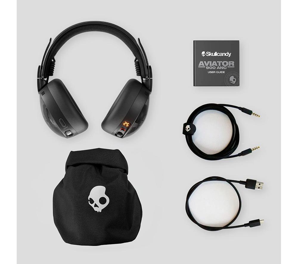 SKULLCANDY Aviator 900 ANC Wireless Bluetooth Noise-Cancelling Headphones - Black image number 8 of 10