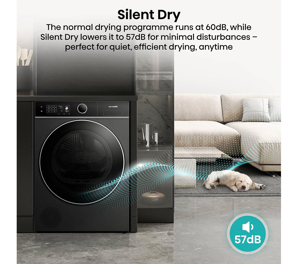 HISENSE 5i Series DH5I104BBAB WiFi-enabled 10 kg Heat Pump Tumble Dryer - Black image number 7 of 25