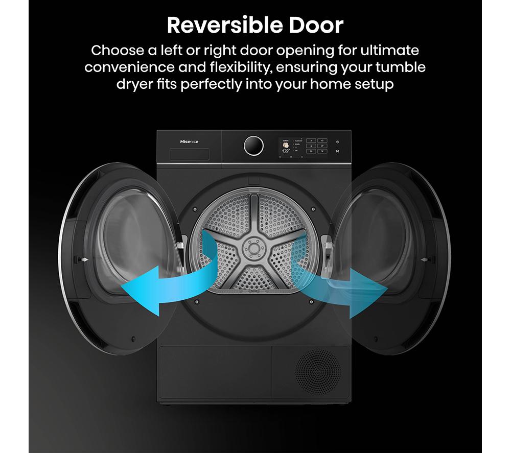 HISENSE 5i Series DH5I104BBAB WiFi-enabled 10 kg Heat Pump Tumble Dryer - Black image number 22 of 25
