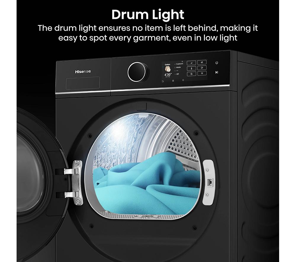 HISENSE 5i Series DH5I104BBAB WiFi-enabled 10 kg Heat Pump Tumble Dryer - Black image number 24 of 25