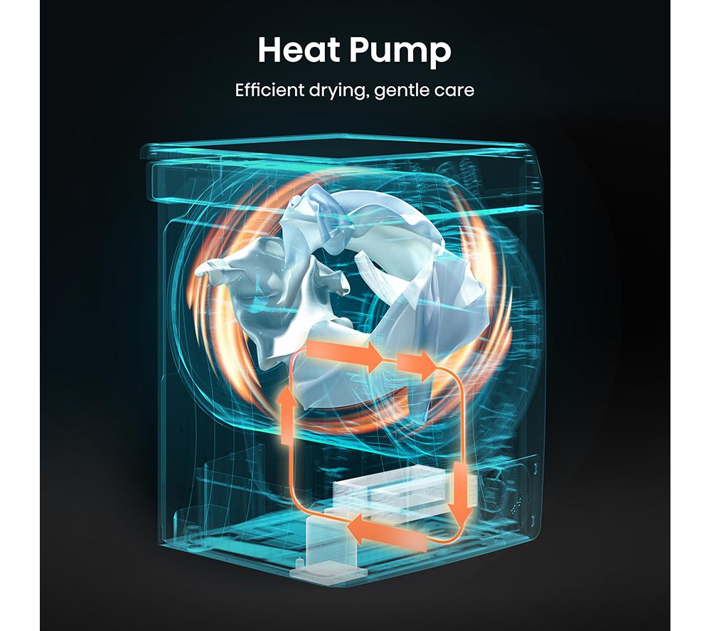 HISENSE 1Q Series DH1Q902BW2 9 kg Heat Pump Tumble Dryer - White image number 5 of 17