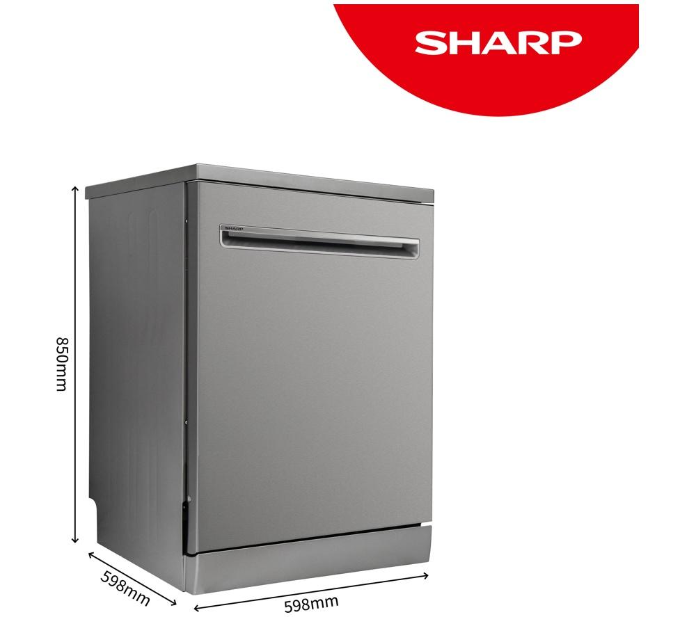 SHARP QW-S33F47E3I-EN Full-size Dishwasher - Inox image number 2 of 14