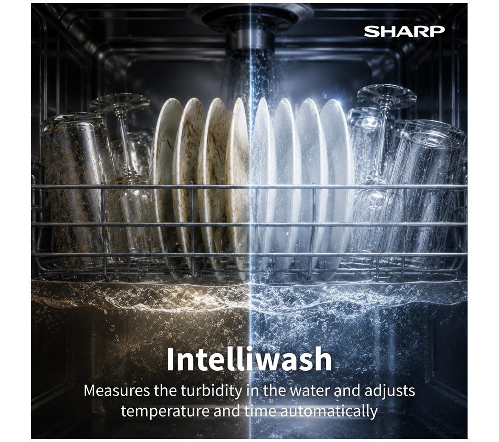 SHARP QW-S33F47E3I-EN Full-size Dishwasher - Inox image number 5 of 14