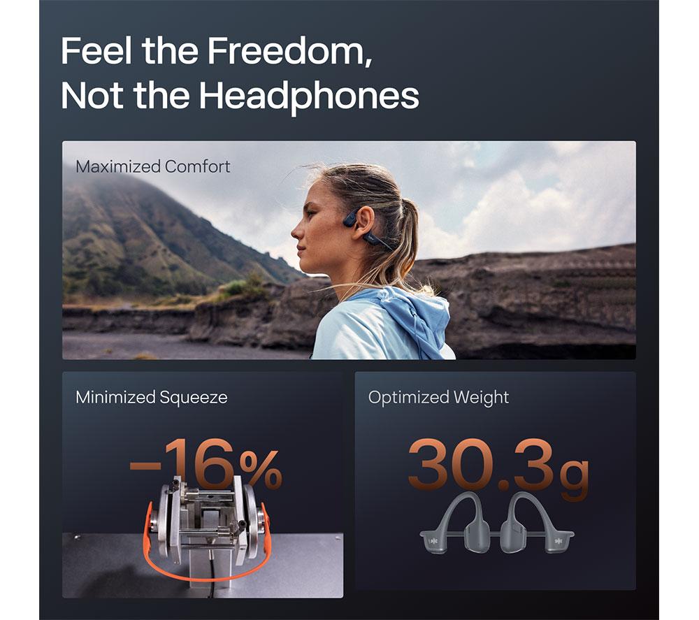 SHOKZ OpenRun Pro 2 Wireless Bluetooth Headphones - Black image number 7 of 10