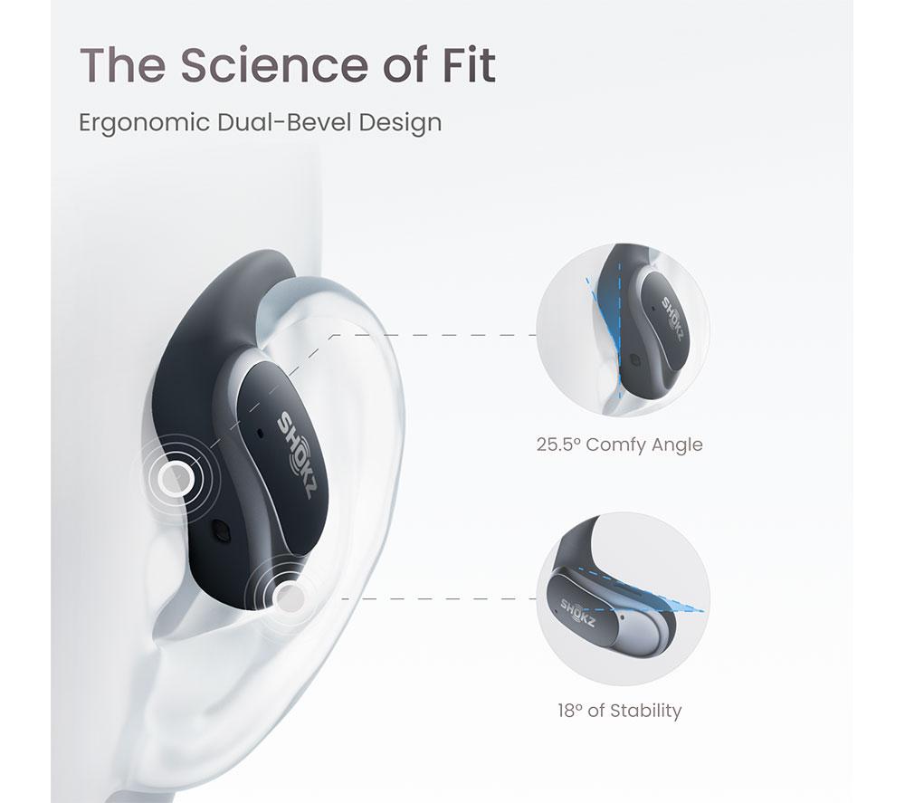 SHOKZ OpenFit Air Wireless Bluetooth Earbuds - Black image number 5 of 11