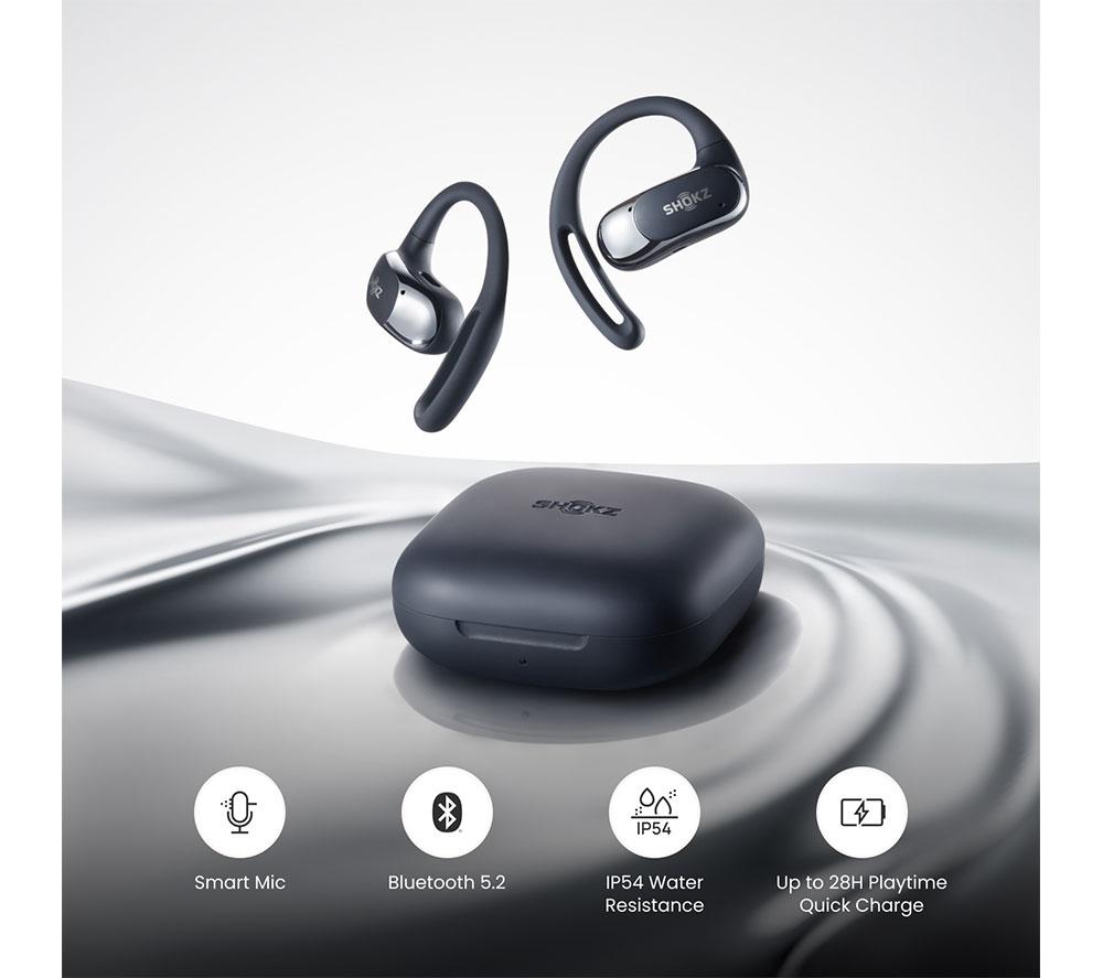 SHOKZ OpenFit Air Wireless Bluetooth Earbuds - Black image number 8 of 11
