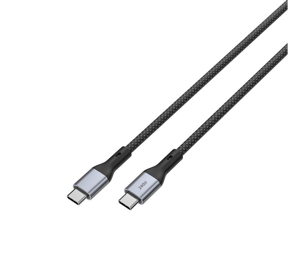 GOJI 240 W USB Type-C to USB Type-C Cable - 2 m, Black image number 2 of 3