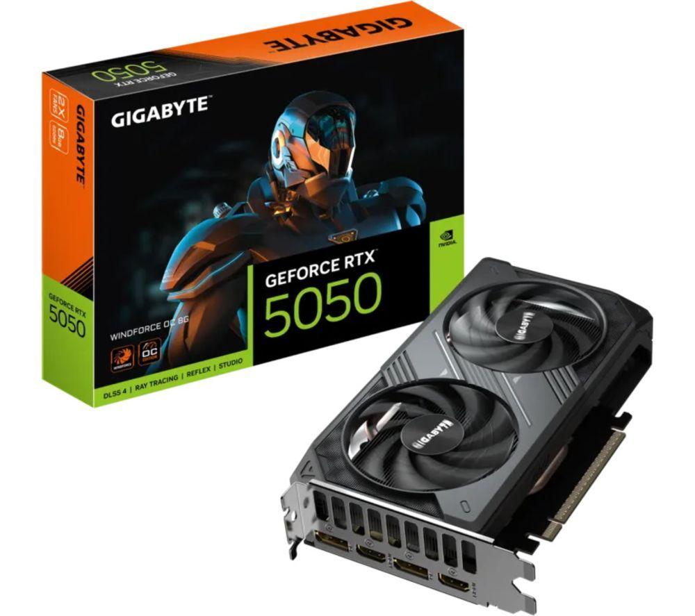 GIGABYTE GeForce RTX 5050 8 GB WINDFORCE OC Graphics Card image number 2 of 2