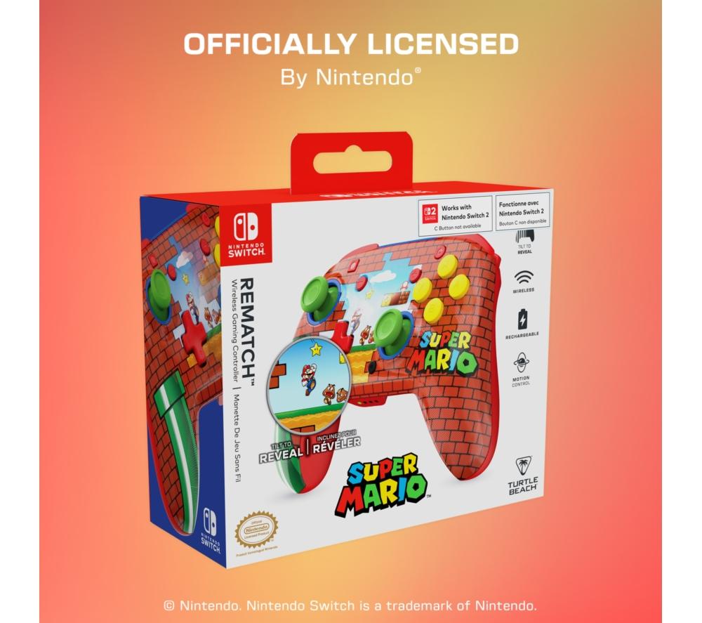 TURTLE BEACH Rematch Wireless Controller for Nintendo Switch - Mario Bricks image number 3 of 15