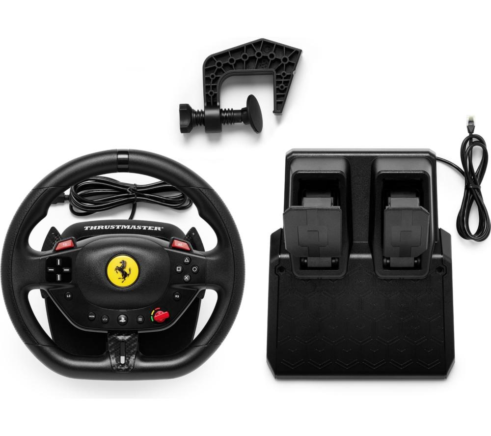 THRUSTMASTER T98-P Ferrari 296 GTB Racing Wheel & Pedals for PlayStation & PC image number 5 of 13