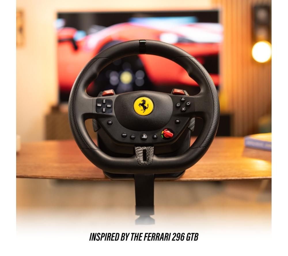 THRUSTMASTER T98-P Ferrari 296 GTB Racing Wheel & Pedals for PlayStation & PC image number 8 of 13