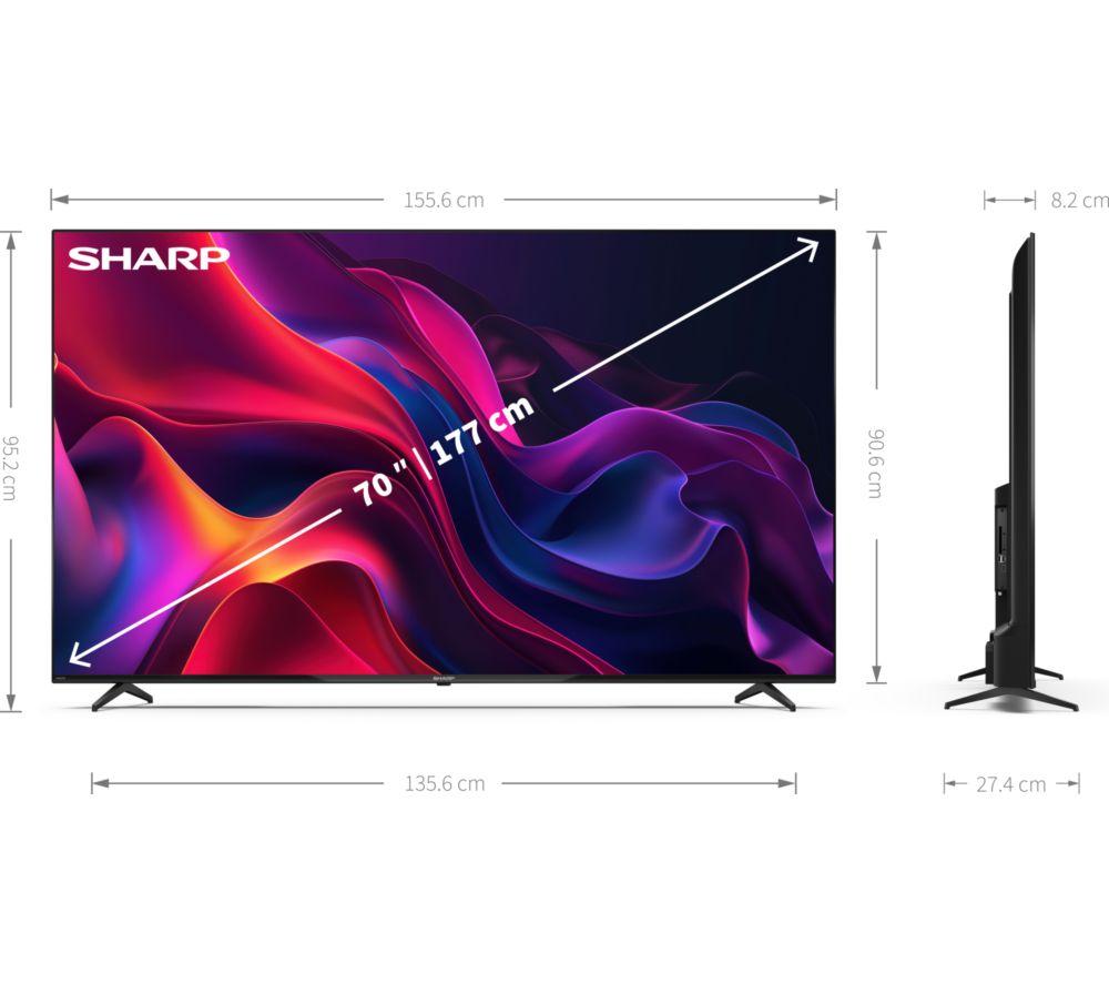 SHARP 4T-C70GK4245IB 70" Smart 4K Ultra HD HDR LED TV image number 6 of 10