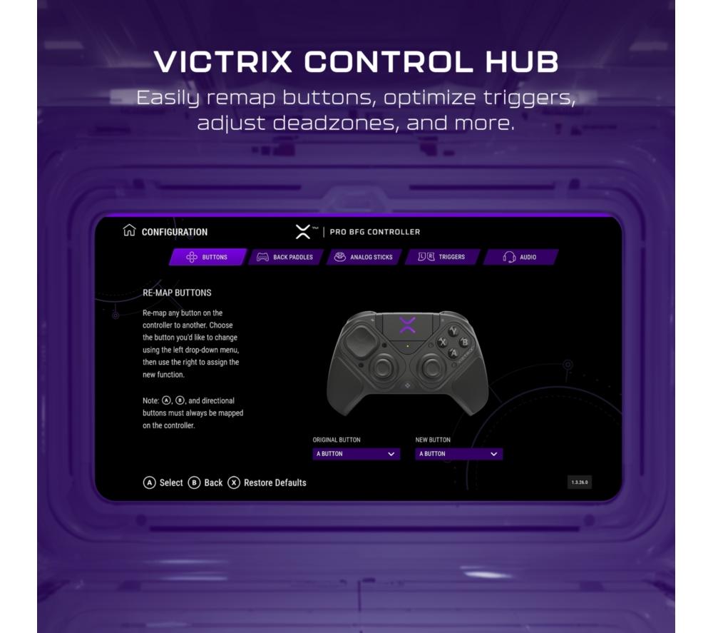 TURTLE BEACH Victrix Pro BFG Reloaded Wireless Controller for PC - Grey image number 9 of 14