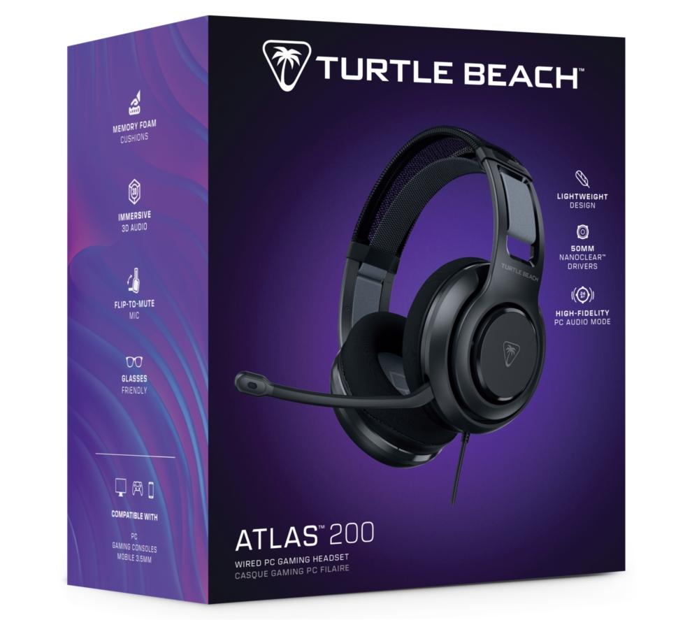 TURTLE BEACH Atlas 200 Gaming Headset - Black image number 2 of 19