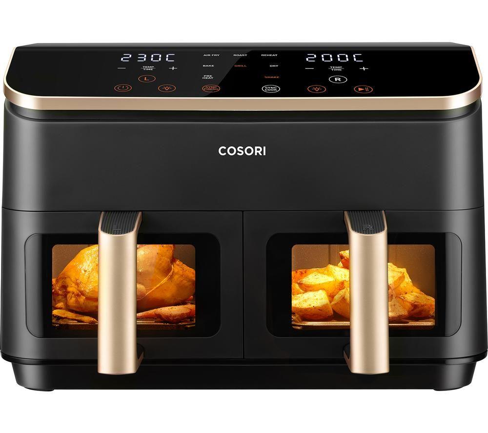 Cosori Caf-R903-Auk Dual Basket Air Fryer - Black, Black