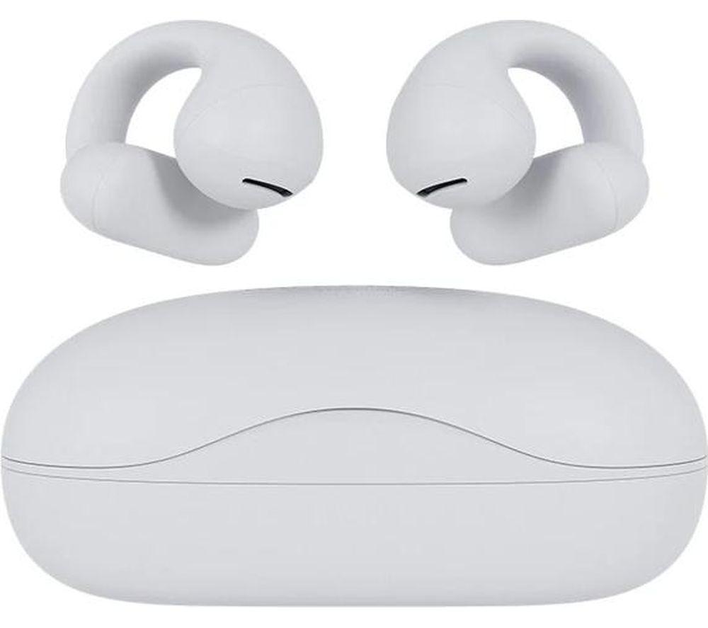 HAPPY PLUGS Clip Wireless Bluetooth Noise-Cancelling Earbuds - White image number 3 of 7