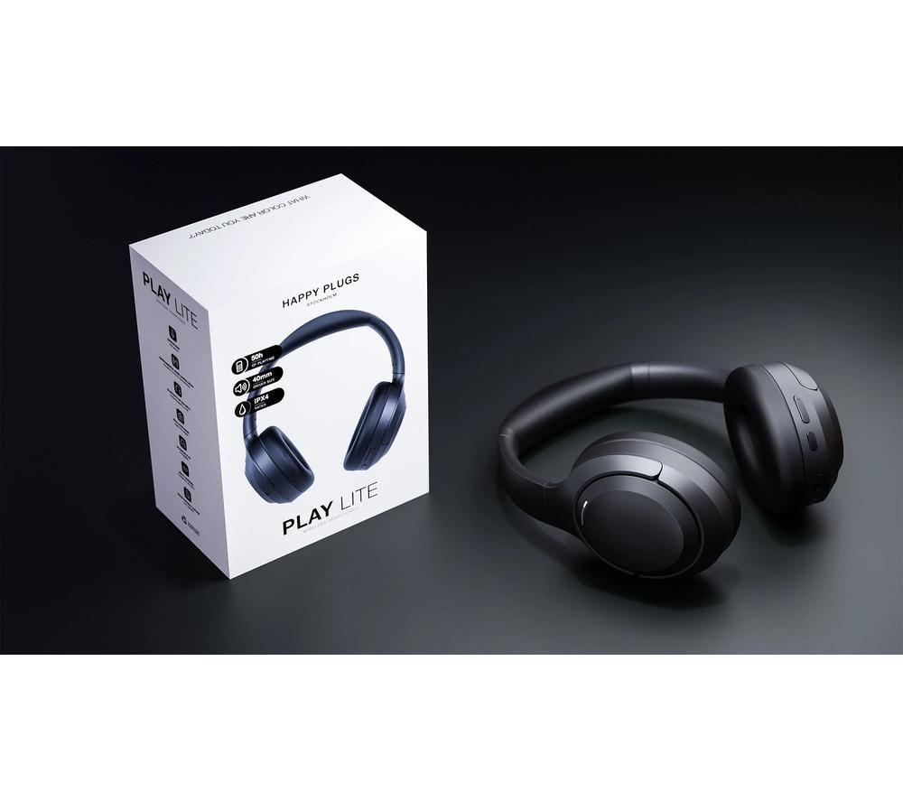 HAPPY PLUGS Play Lite Wireless Bluetooth Headphones - Black image number 7 of 7
