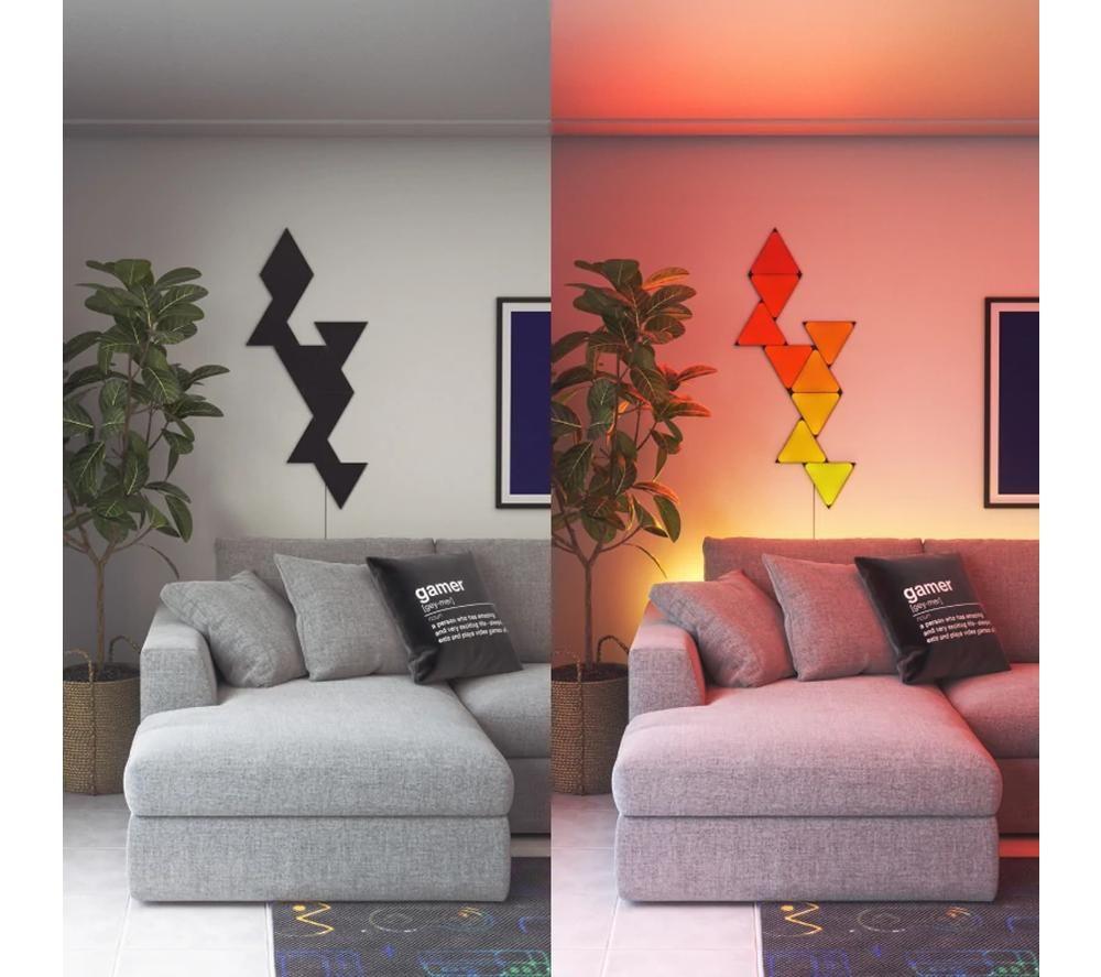 NANOLEAF Shapes Mini Triangle Smart Lights Expansion Pack - Ultra Black, Pack of 10 image number 4 of 5