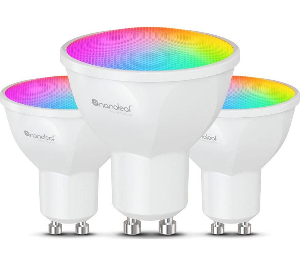 NANOLEAF Essentials Matter Smart Multicolour LED Spot Light Bulb - GU10, Pack of 3