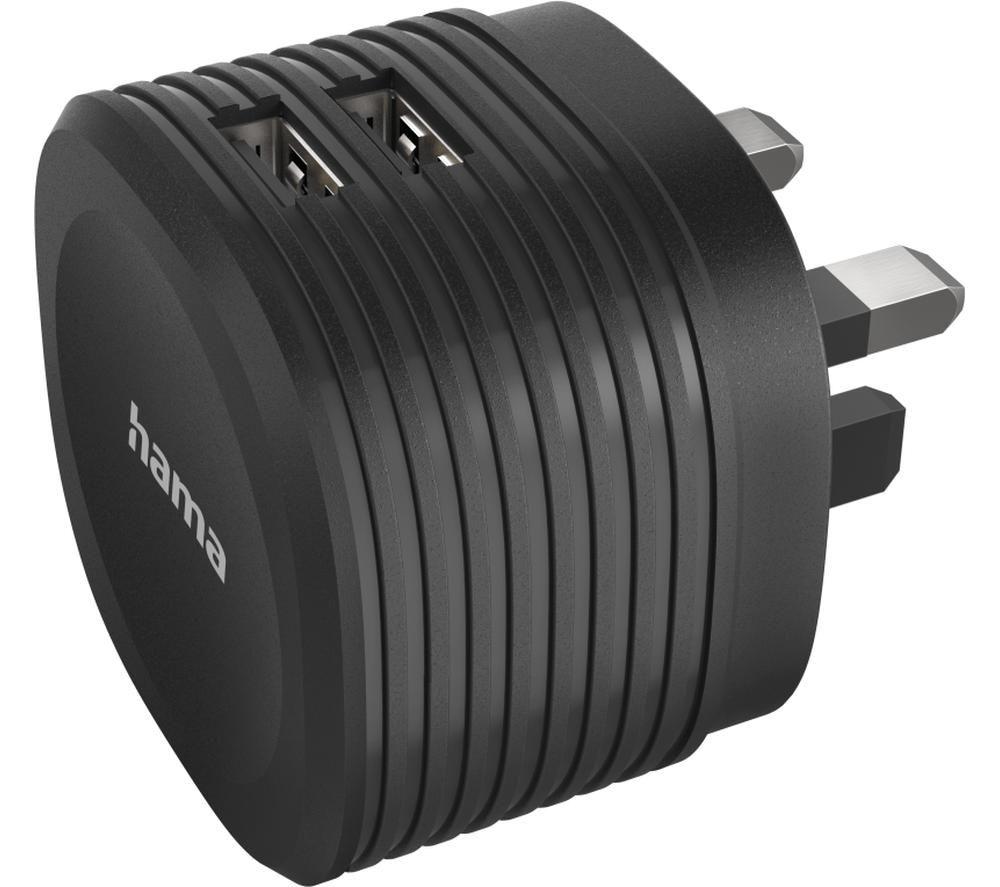Hama 73014150 Dual 12 W Usb Charger, Black