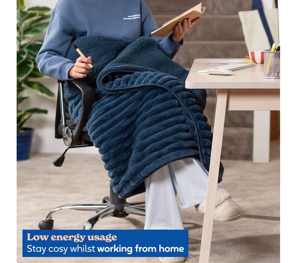 RUSSELL HOBBS Heated Throw Electric Blanket - Navy Blue, Single image number 4 of 6