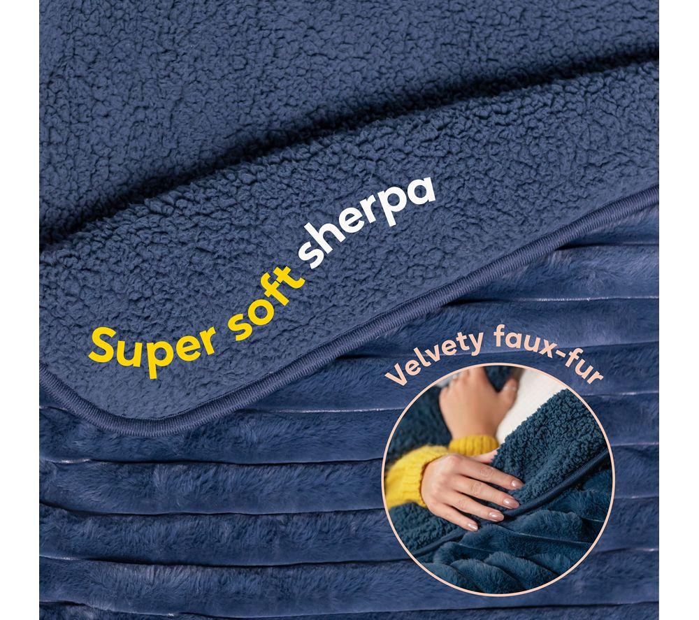 RUSSELL HOBBS Heated Throw Electric Blanket - Navy Blue, Single image number 5 of 6